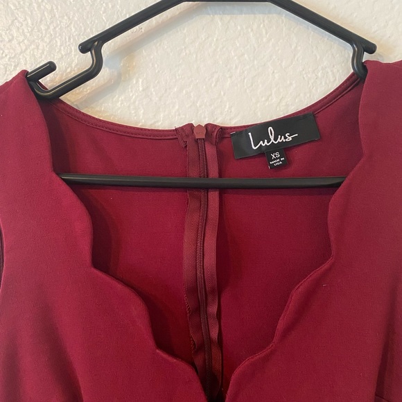 Lulus Maroon bodycon dress - Picture 3 of 4